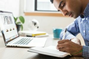 Man Laptop Office Write Notebook 2